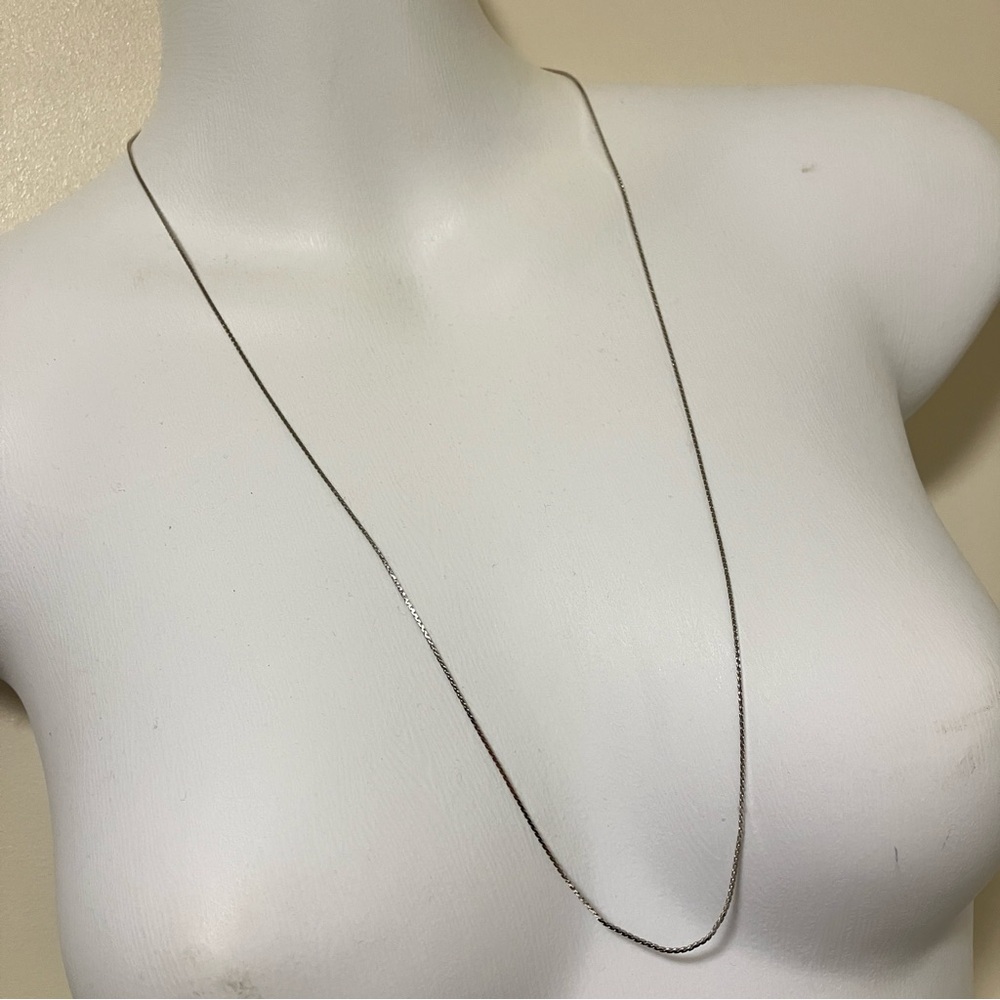 Monet Vintage Silver Tone Thin Chain Necklace